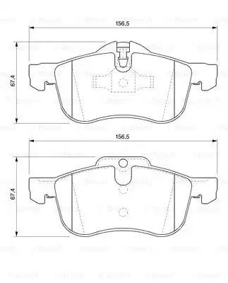 Набір гальмівних колодок, диск гальма MG MG, Rover 75, Bosch (0986424758)