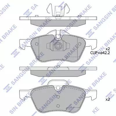 Комплект тормозных колодок, дисковый тормоз MINI MINI, HI-Q (SP2243)