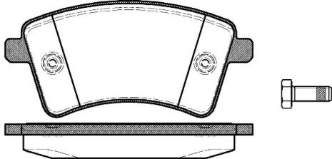 Набір гальмівних майданчиків, дискоте гальма Mercedes-Benz Citan, Renault Kangoo, REMSA (135100)