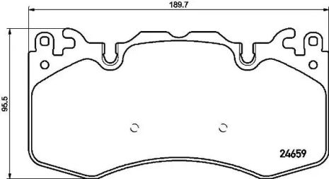 Набір гальмівних колодок, Disk Brake Land Rover, Brembo (P44023)