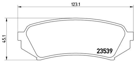 Комплект гальмівних колодок, дискове гальмо LEXUS LX, TOYOTA LAND CRUISER, BREMBO (P83049)