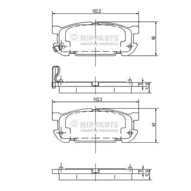 Комплект тормозных колодок, дисковый тормоз MAZDA MX-5, NIPPARTS (J3613020)