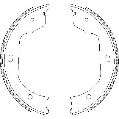 Комплект тормозных колодок, стояночный тормоз VW TRANSPORTER, BMW X6, WOKING (Z474000)
