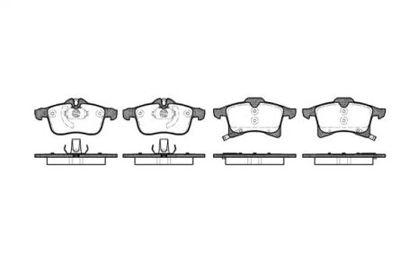 Набір гальмівних майданчиків, Opel Astra, Opel Corsavan, Woking (P1136302)