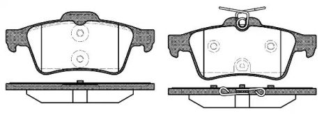 Набір гальмівних майданчиків, Disk Brake Peugeot 508, Ford Focus, Woking (P942340)