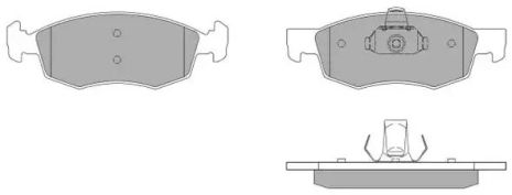Комплект гальмівних колодок, дискове гальмо FIAT DOBLO, FREMAX (FBP1170)