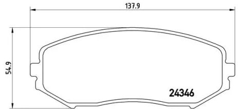 Набір гальмівних колодок, Suzuki XL7, Brembo (P79018) Диск.