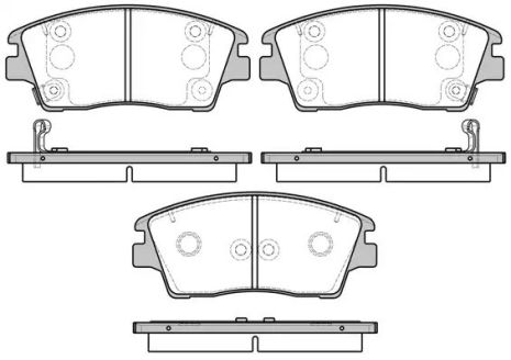 Комплект тормозных колодок, дисковый тормоз KIA SPORTAGE, HYUNDAI TUCSON, REMSA (167602)