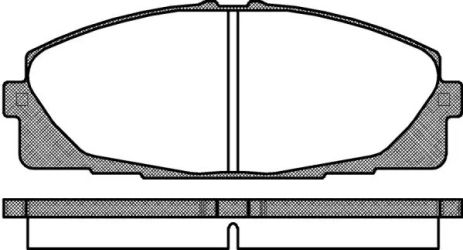 Комплект тормозных колодок, дисковый тормоз TOYOTA HIACE, WOKING (P1225300)