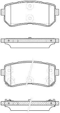 Набір гальмівних колодок, диско гальма Hyundai IX20, Kia Picanto, Woking (P1309342)