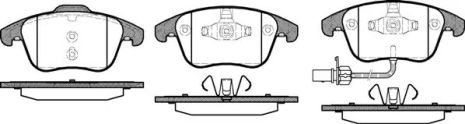 Набір гальмівних майданчиків, Disk Brake Audi A5, REMSA (121911)