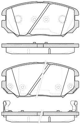 Комплект тормозных колодок, дисковый тормоз KIA SPORTAGE, HYUNDAI GRANDEUR, REMSA (120412)