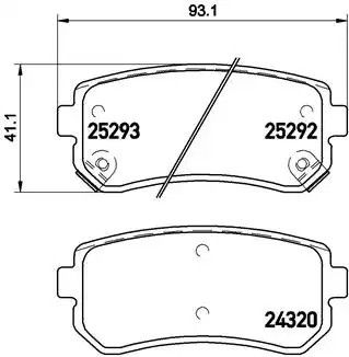 Гальмові набори, Hyundai Tucson, Kia Sportage, Brembo (P30051)