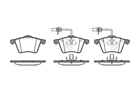 Набір гальмівних колодок, диск Brake VW Golf V, Ford Galaxy, REMSA (072102)