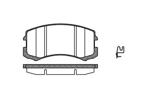 Комплект тормозных колодок, дисковый тормоз MITSUBISHI LANCER, REMSA (096501)