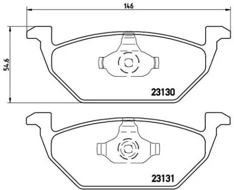 Комплект тормозных колодок, дисковый тормоз AUDI A3, SEAT CORDOBA, SKODA, VW, SEAT ARONA, BREMBO (P85041)