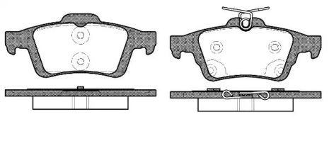 Комплект гальмівних колодок, дискове гальмо RENAULT LAGUNA, MAZDA 3, REMSA (084270)