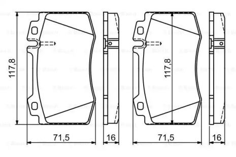 Набір гальмівних колодок, Mercedes-Benz S-Class, Bosch (0986495278) Диск.