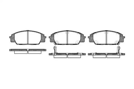 Комплект тормозных колодок, дисковый тормоз HONDA CIVIC, WOKING (P635302)