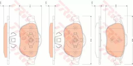 Комплект гальмівних колодок, дискове гальмо RENAULT GRAND, TRW (GDB1823)