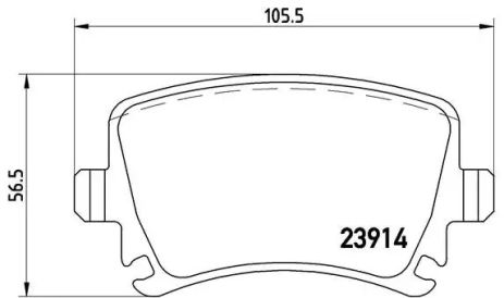 Набір гальмівних майданчиків, диско гальмування Леон, Skoda Octavia, Brembo (P85073)