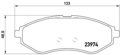 Комплект тормозных колодок, дисковый тормоз HOLDEN BARINA, CHEVROLET AVEO, BREMBO (P24048)