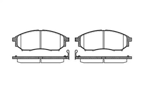 Набір гальмівних колодок, дисковий гальмо Renault Koleos, Infiniti Q70, REMSA (085214)