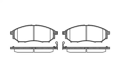 Набір гальмівних колодок, дисковий гальмо Renault Koleos, Infiniti Q70, REMSA (085214)