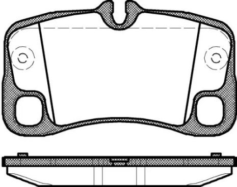 Набір гальмівних прокладок, диск -гальмо Porsche 911, REMSA (136900)