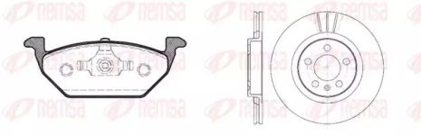 Комплект гальм, 2 диски+4 колодки SEAT LEON, VW BORA, REMSA (863300)