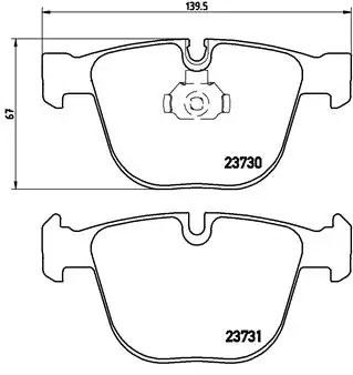 Набір гальмівних колодок, Rolls-Royce Phantom, BMW X6, Brembo (P06026)