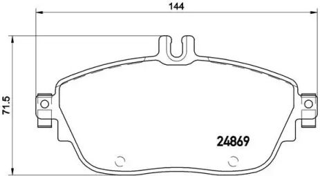 Комплект тормозных колодок, дисковый тормоз INFINITI QX30, MERCEDES-BENZ CLA, BREMBO (P50093)