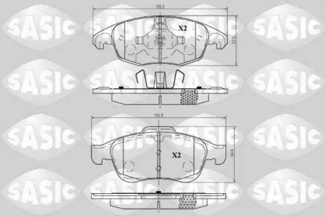 Комплект тормозных колодок, дисковый тормоз DS DS, PEUGEOT PARTNER, Sasic (6210009)