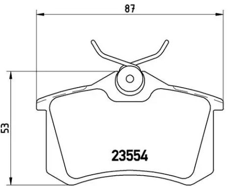 Набір гальмівних колодок, Skoda Superb, Citroën C3, Brembo (P85017) Диск.