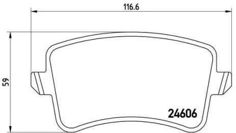 Набір гальмівних майданчиків, дискове гальмо Audi A5, Brembo (P85100)