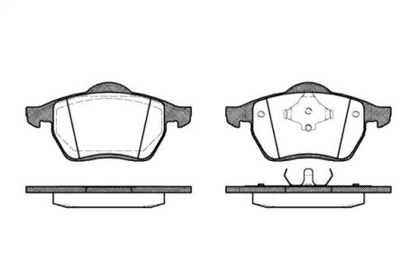 Комплект тормозных колодок, дисковый тормоз VW GOLF V , FORD GALAXY, REMSA (039000)