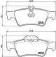 Набір гальмівних колодок, Mercedes-Benz E-Class, Brembo (P50052) Диск гальмо