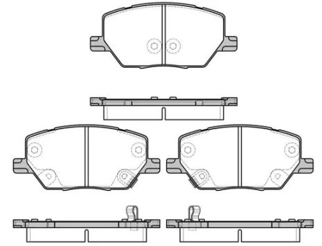 Набір гальмівних колодок, Fiat 500X, Jeep Renegade, Woking (P1740302)