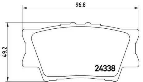 Набір гальмівних майданчиків, диск Brake Lexus ES, Toyota Aurion, Brembo (P83089)