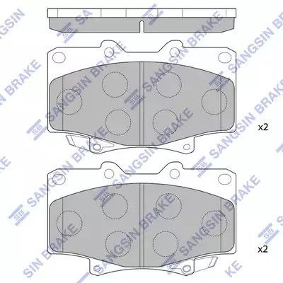 Набір гальмівних майданчиків, диск Brake Lexus LC, Toyota Land Cruiser, Sangsin (SP1217)