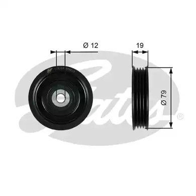 Натяжний ролик поліклінового ременя NISSAN CABSTAR, GATES (T39184)