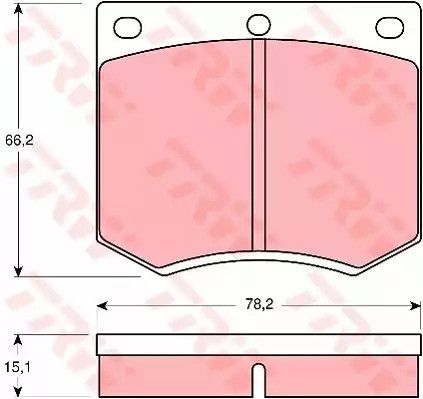 Комплект тормозных колодок, дисковый тормоз FORD AUSTRALIA, HOLDEN MONARO, TRW (GDB660)