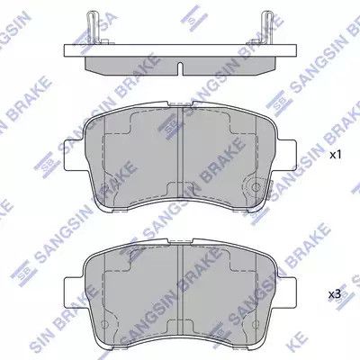 Комплект тормозных колодок, дисковый тормоз SUZUKI LIANA, HI-Q (SP1633)