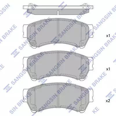 Комплект гальмівних колодок, дискове гальмо FORD USA, MAZDA 6, HI-Q (SP1475)