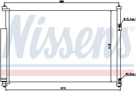 Радіатор, кондиціонер конденсатора Сузукі Гранд Вітари, Nissens (940012)