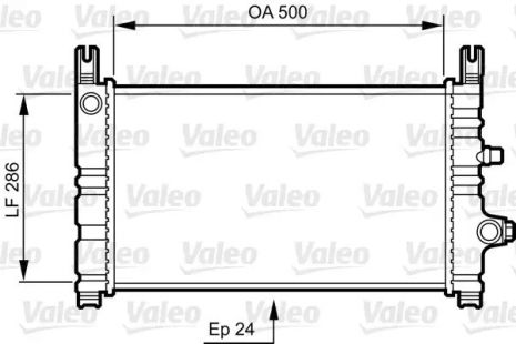 Радиатор охлаждения двигателя FORD FIESTA, VALEO (731299)