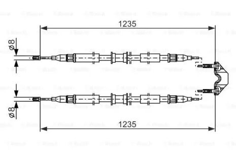 Трос ручного гальма OPEL COMBO, OPEL COMBO, BOSCH (1987477869)