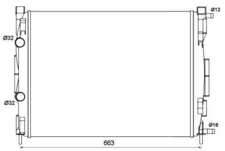 Радіатор охолодження двигуна RENAULT MEGANE, NRF (58327)