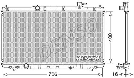 Honda Accord, Denso (DRM40038) радіатор охолодження двигуна