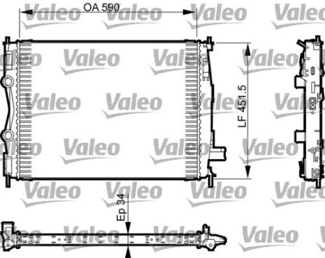 Радиатор охлаждения двигателя NISSAN QASHQAI, VALEO (735380)